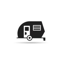 recreational vehicle trailer icon vector