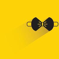 bow tie icon on yellow background vector