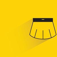 skirt icon on yellow background vector