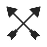 crossed arrows symbol vector