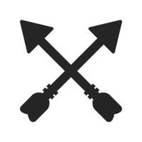 crossed arrows symbol vector