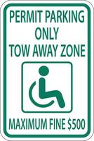 Accessible Parking Sign On White Background vector