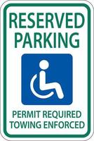 Accessible Parking Sign On White Background vector