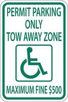 Accessible Parking Sign On White Background vector