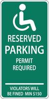 Handicap Parking Sign On White Background vector