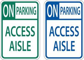 Accessible Parking Sign On White Background vector