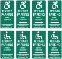 Handicap Parking Sign On White Background vector