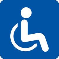 señal de estacionamiento accesible sobre fondo blanco vector