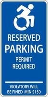 Handicap Parking Sign On White Background vector