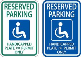 Accessible Parking Sign On White Background vector