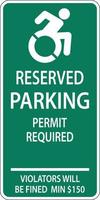 Handicap Parking Sign On White Background vector