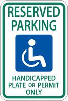 Accessible Parking Sign On White Background vector