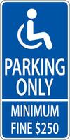 Accessible Parking Sign On White Background vector