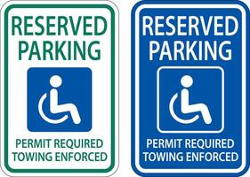 Accessible Parking Sign On White Background vector