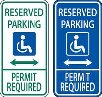 Accessible Parking Sign On White Background vector