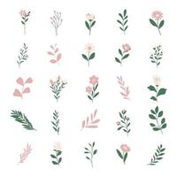 pastel color beautiful flower plant decoration vector