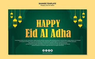 plantilla de banner eid al adha vector