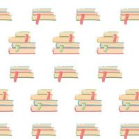 Pattern with Stacks of Books in cartoon style.  pattern with Books. Vector illustration.