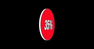 Animated Super Sale banner 35 persen off. Special offer discount shopping banner. Alpha Channel. video