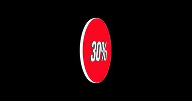 Animated Super Sale banner 30 persen off. Special offer discount shopping banner. Alpha Channel. video