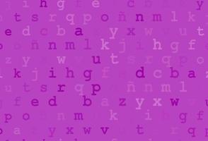 Light purple vector pattern with ABC symbols.