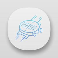 Braille smartwatch app icon. Dot watch, wrist tactile smartwatch. Blind person gadgets, technology innovation. UI UX user interface. Web or mobile applications. Vector isolated illustrations