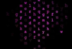 Dark pink vector template with isolated letters.