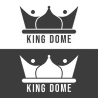 logotipo de la cúpula del rey vector