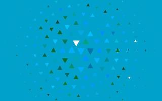 Light Blue, Green vector background with triangles.