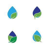 Diseño de ilustración de vector de plantilla de logotipo de gota de agua