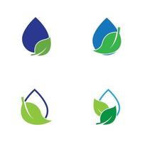 Diseño de ilustración de vector de plantilla de logotipo de gota de agua