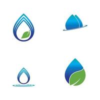 Diseño de ilustración de vector de plantilla de logotipo de gota de agua