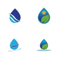 Diseño de ilustración de vector de plantilla de logotipo de gota de agua