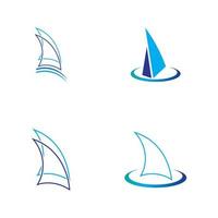 sailing logo vector icon concept illustration design template