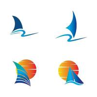 sailing logo vector icon concept illustration design template