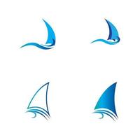 sailing logo vector icon concept illustration design template