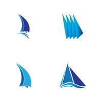 plantilla de diseño de ilustración de concepto de icono de vector de logotipo de vela