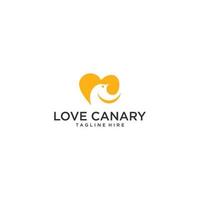 canary logo illustration, logo template, canary Lovers, community logo. vector