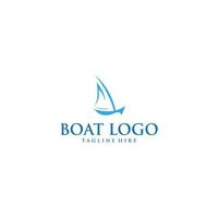 elemento de marca gráfico de vector de plantilla de diseño de logotipo de barco.