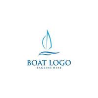 Boat Logo Design Template Vector Graphic Branding Element.