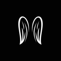 Bird wings vector icon. Angel wings vector icon.