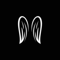 Bird wings vector icon. Angel wings vector icon.