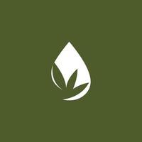 plantilla de logotipo de icono de cáñamo de hoja de aceite de cbd vector