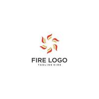 fire vector illustration of isolated fire sign - fire icon in flat style