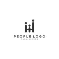 Creative people logo design template vector