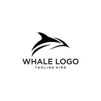 concepto de logotipo de pez ballena, icono de vector de ballena