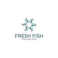 Fish logo icon vector template.