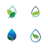 Diseño de ilustración de vector de plantilla de logotipo de gota de agua