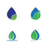 Diseño de ilustración de vector de plantilla de logotipo de gota de agua