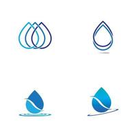 Diseño de ilustración de vector de plantilla de logotipo de gota de agua